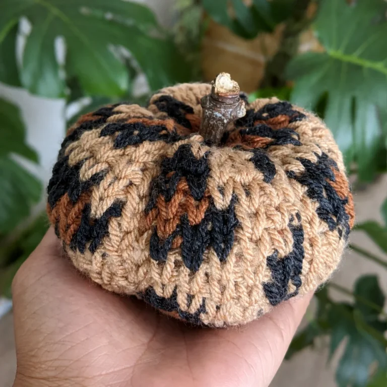 Crochet decor patterns for home and fall themed decorations including pumpkins and pillows.