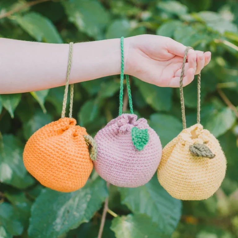 Crochet accessories patterns featuring scarves, headbands, and pouches for DIY projects.