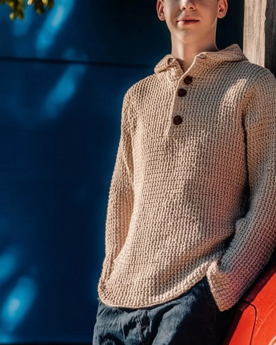 Crochet Men's Sweater pattern - The Bramley Sweater