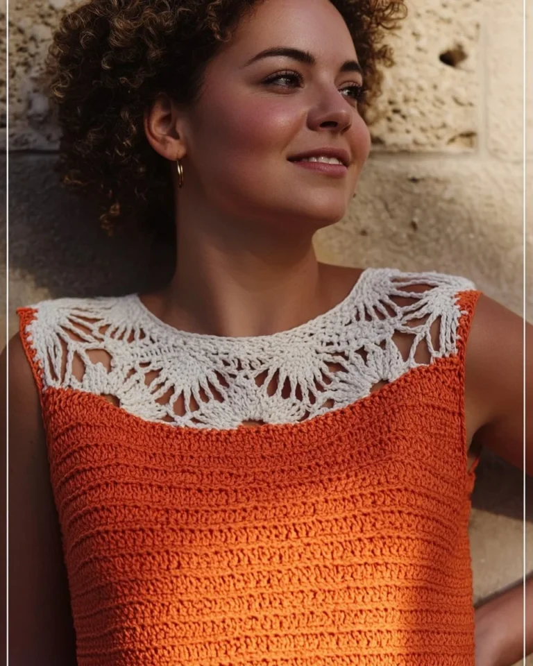 Summer crochet tee top pattern for stylish warm-weather wear