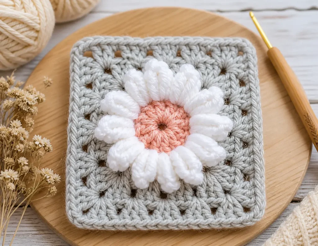 daisy granny square free crochet pattern easy crochet pattern beginner crochet pattern
