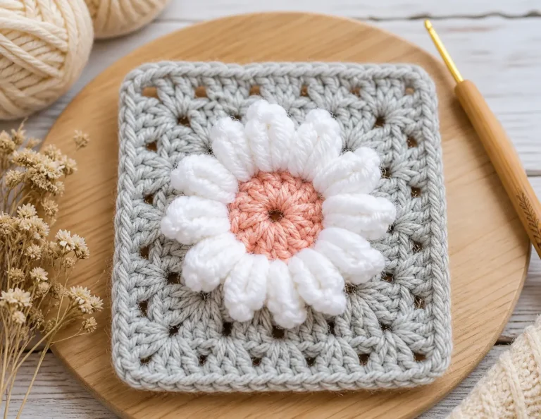 daisy granny square free crochet pattern easy crochet pattern beginner crochet pattern