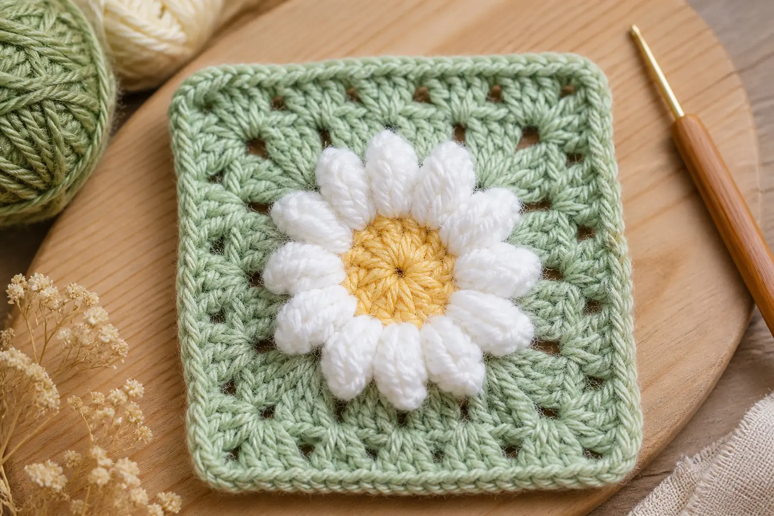 daisy granny square free crochet pattern easy crochet pattern beginner crochet pattern