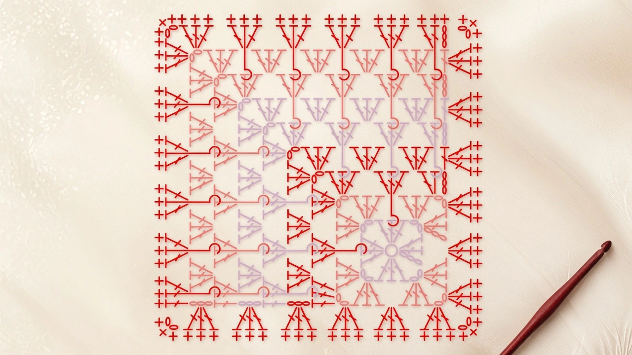 Offset Granny Square Pattern