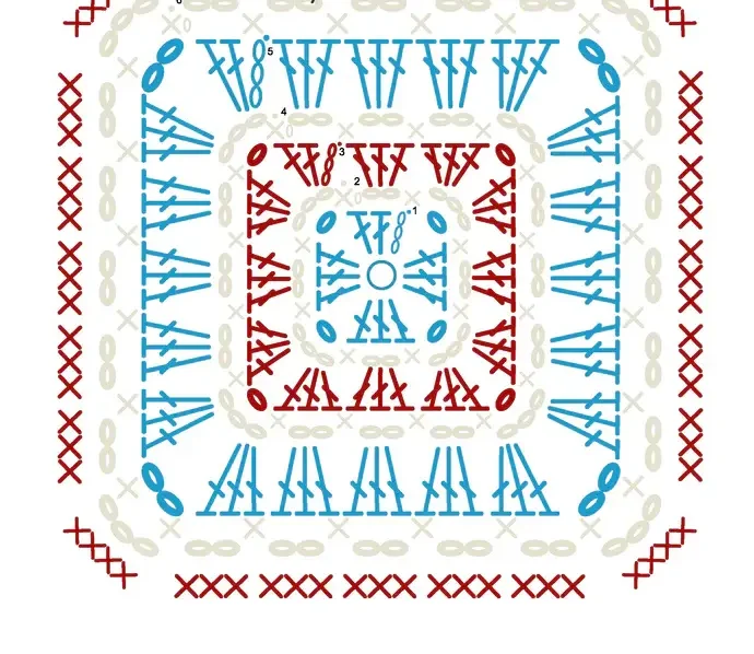 Block Stitch Granny Square: Free Crochet Pattern