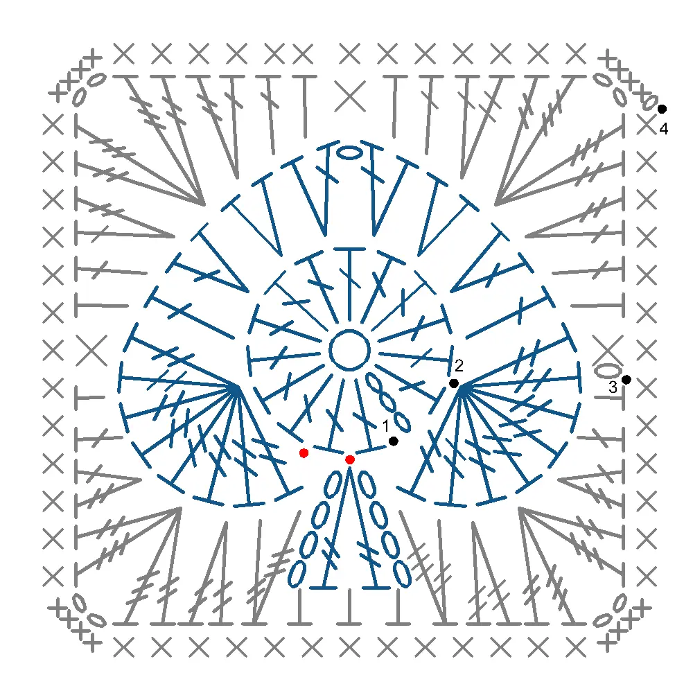 Free Spade Granny Square Pattern