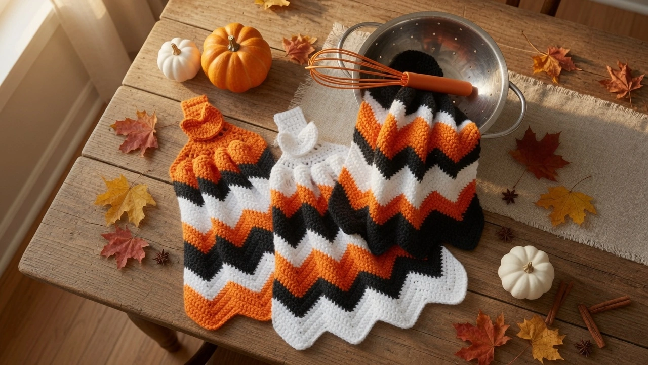 Halloween Crochet Kitchen Towels