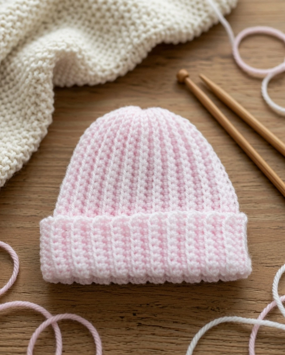 Easy crochet baby booties pattern, free crochet baby booties, ribbed cuff booties