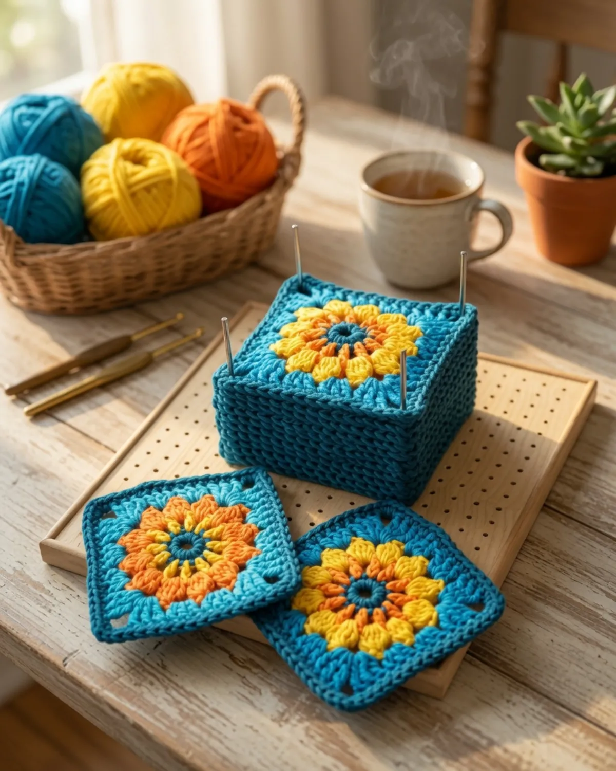 Daisy Granny Square Bag Free Pattern