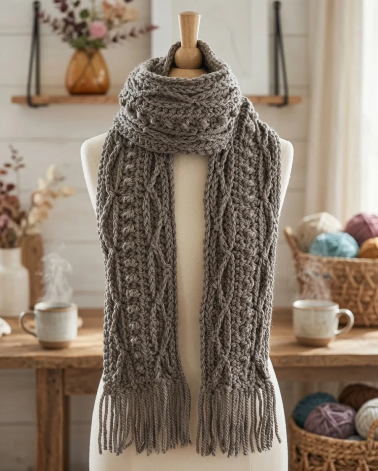Free Easy Crochet Cable Scarf Pattern