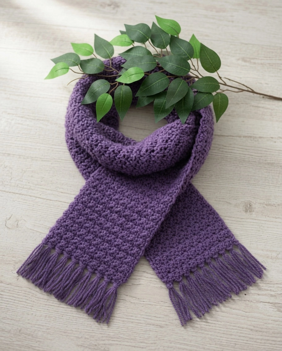Free Simple Crochet Scarf Pattern With Tassels