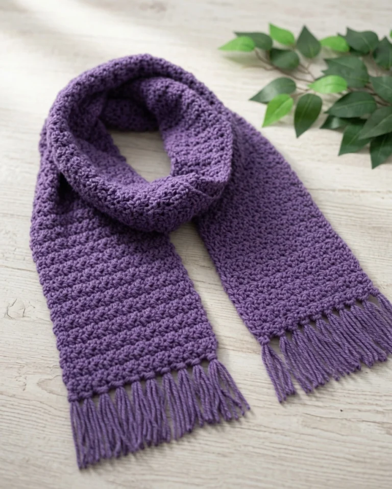 Free Simple Crochet Scarf Pattern With Tassels