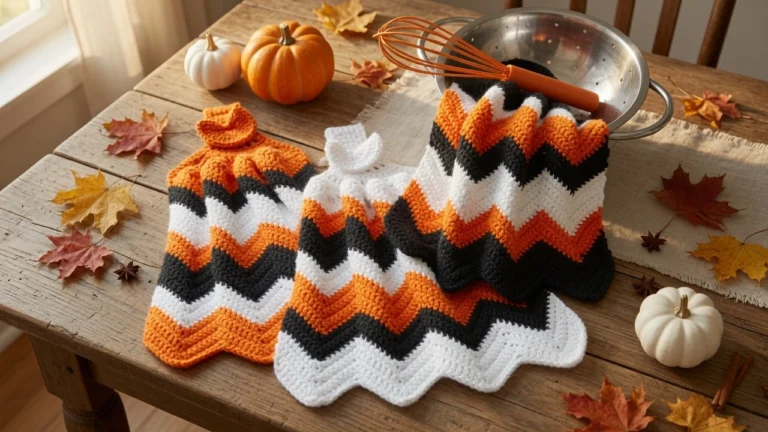 Halloween Crochet Kitchen Towels