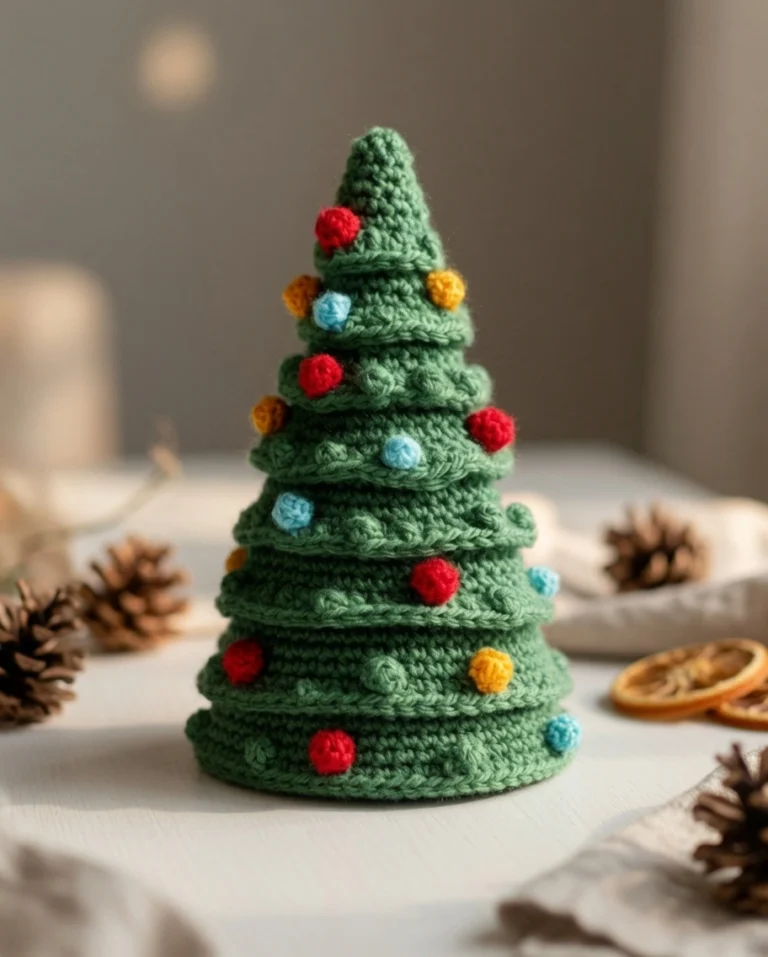 Crochet a small Christmas tree with this free, beginner-friendly amigurumi pattern. Perfect for festive holiday home decor or handmade gifts!