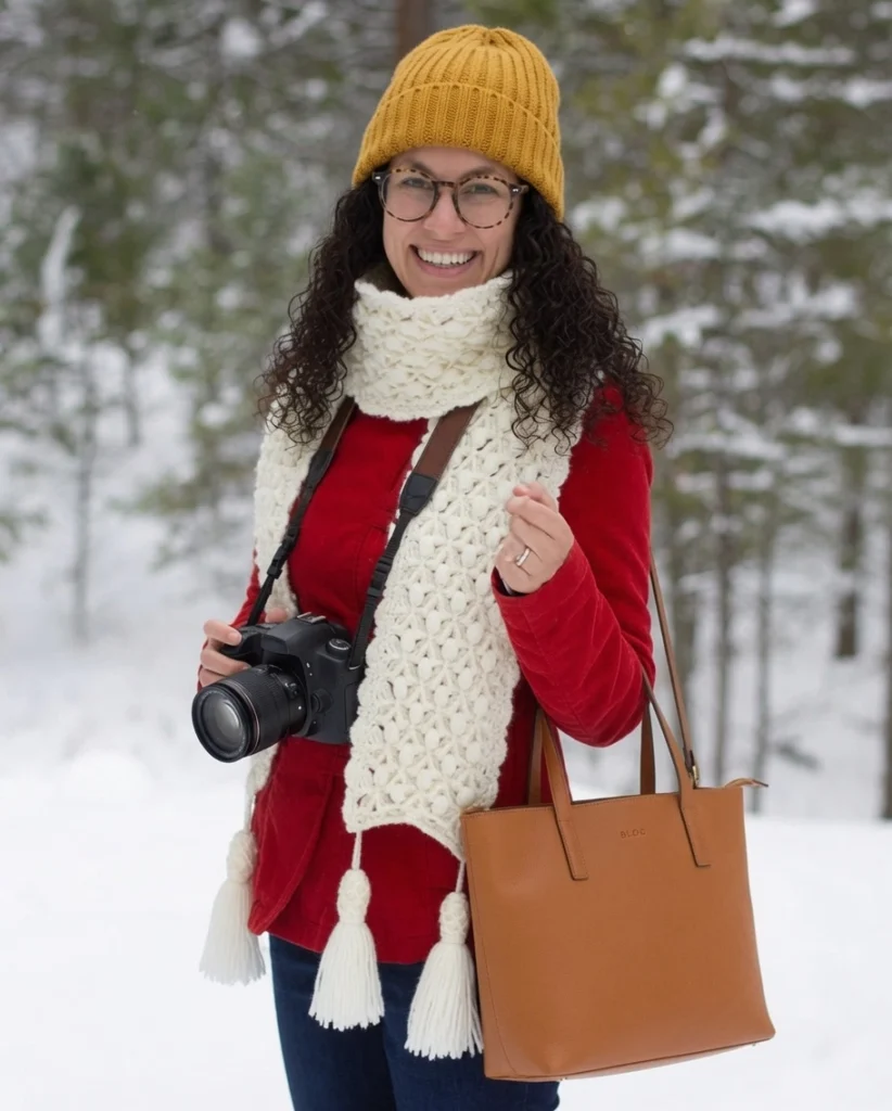 elegant winter scarf crochet pattern