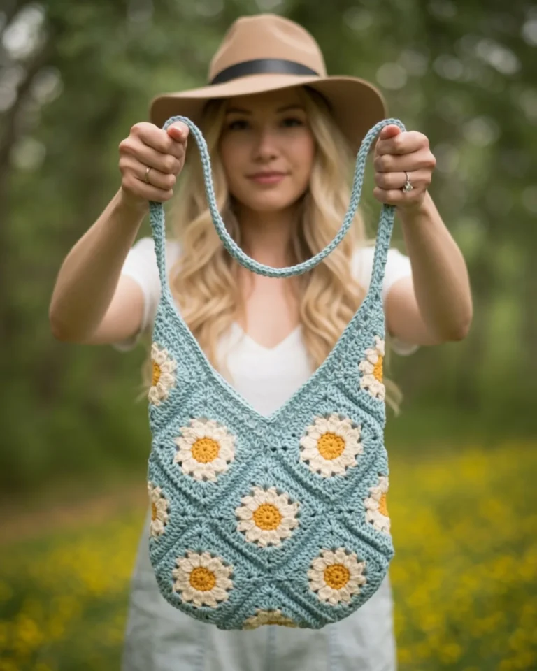 summer days daisy bag crochet pattern