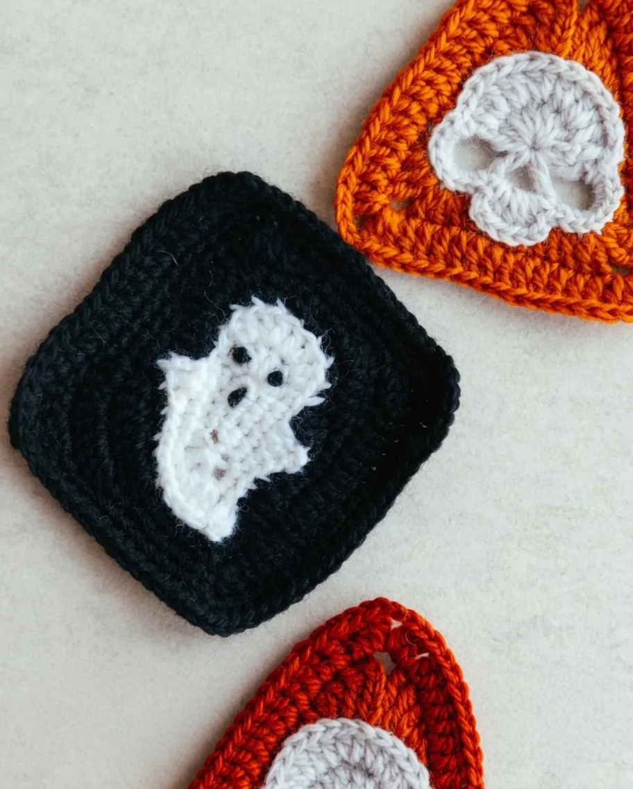 Spooky Ghost Granny Square