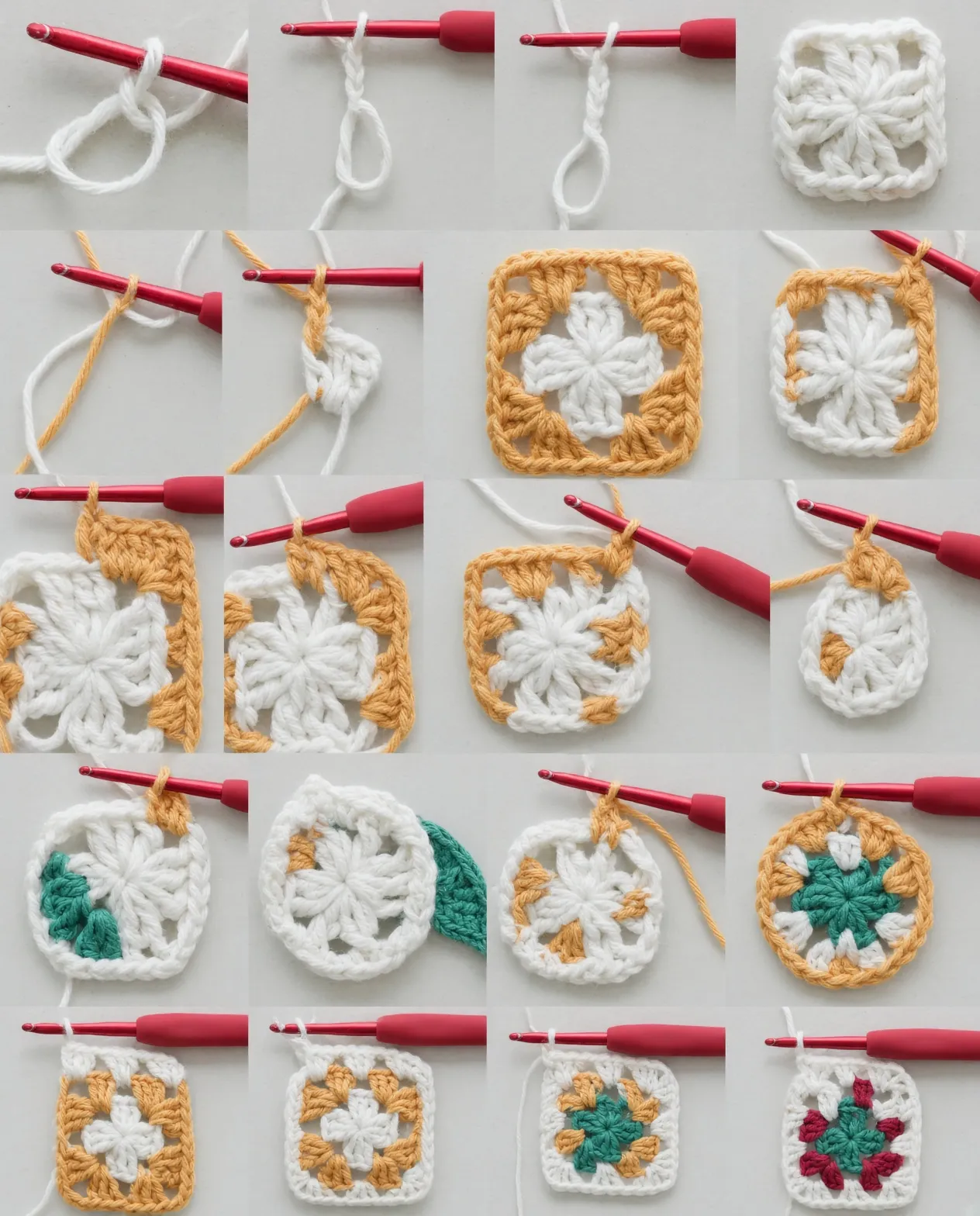 How to Crochet a Granny Square Christmas Stocking