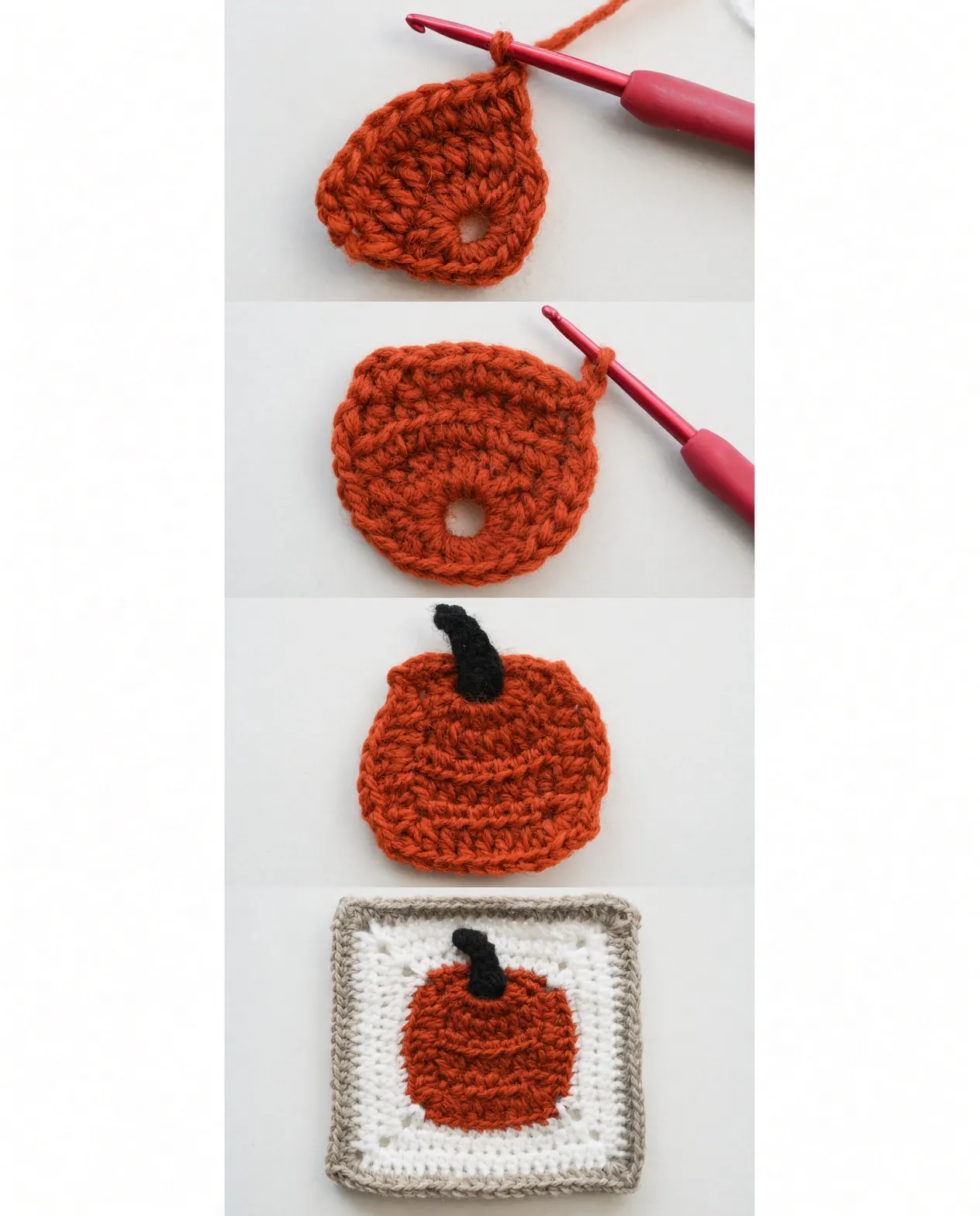 Pumpkin Granny Square Pattern
