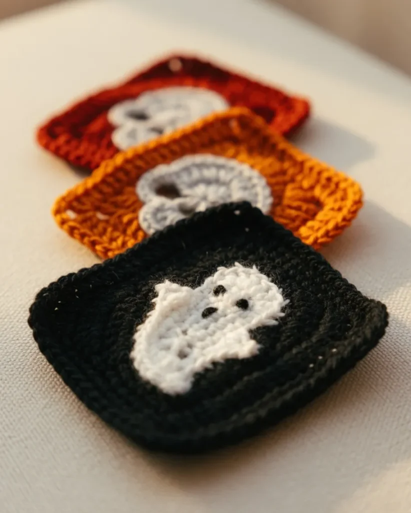 Spooky Ghost Granny Square