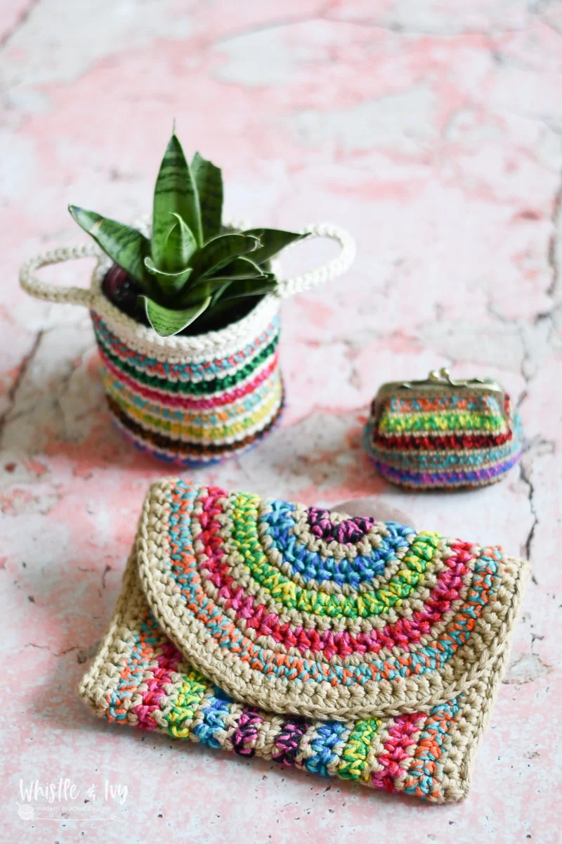 Rica Colorful Crochet Clutch