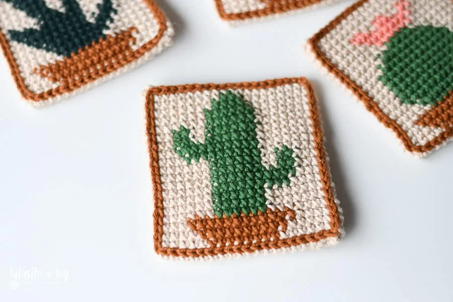 Crochet Cactus Coasters