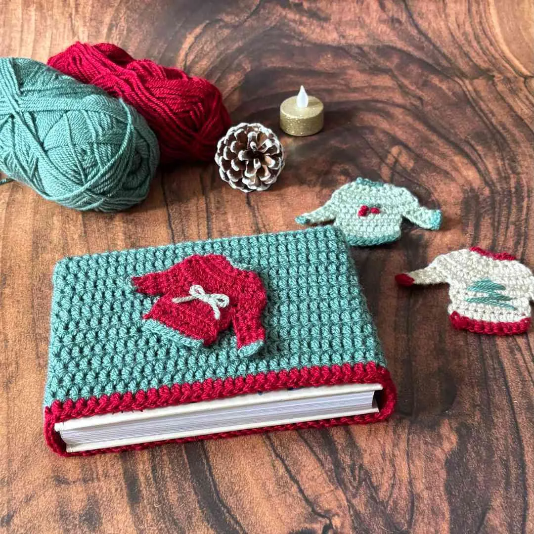 Ugly Christmas Sweater Book Sleeve Crochet Pattern