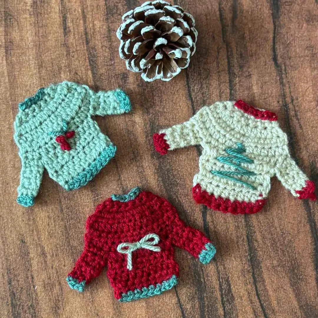 Ugly Christmas Sweater Appliqué Crochet Pattern