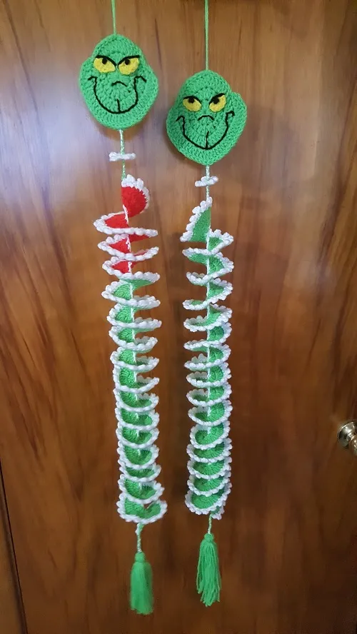 Crochet Grinch Wind Spinners