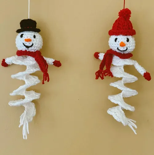 Crochet Snowman Wind Spinner