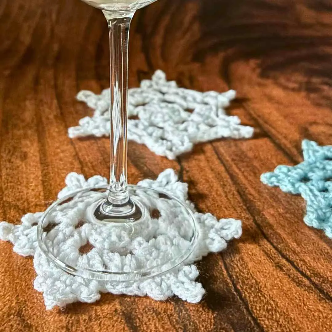 Easy Snowflake Coaster Crochet Pattern