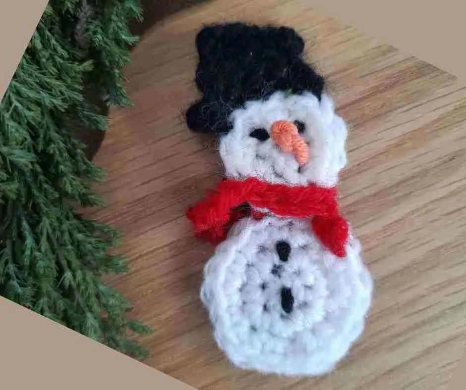 Snowman Appliqué Crochet Pattern