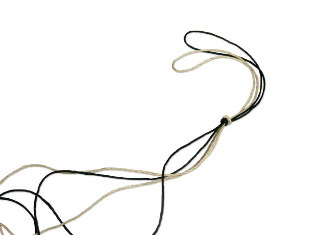 Step 1 preparing and folding the cord for a square knot macrame bracelet
