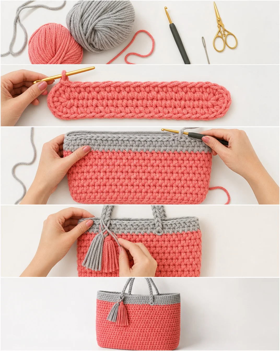 Hugs and Kisses Crochet Tote Bag Pattern