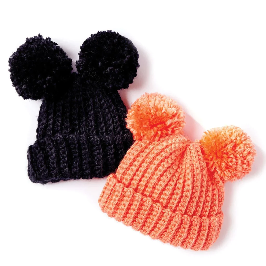 Charming pom-pom crochet hat pattern for stylish winter accessories