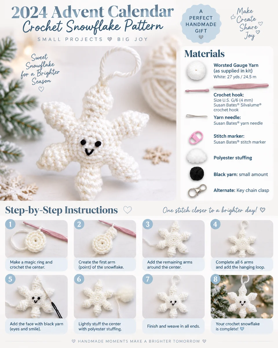 Countdown to Winter: 24 Crochet Snowflake Patterns for the 2024 Advent Calendar