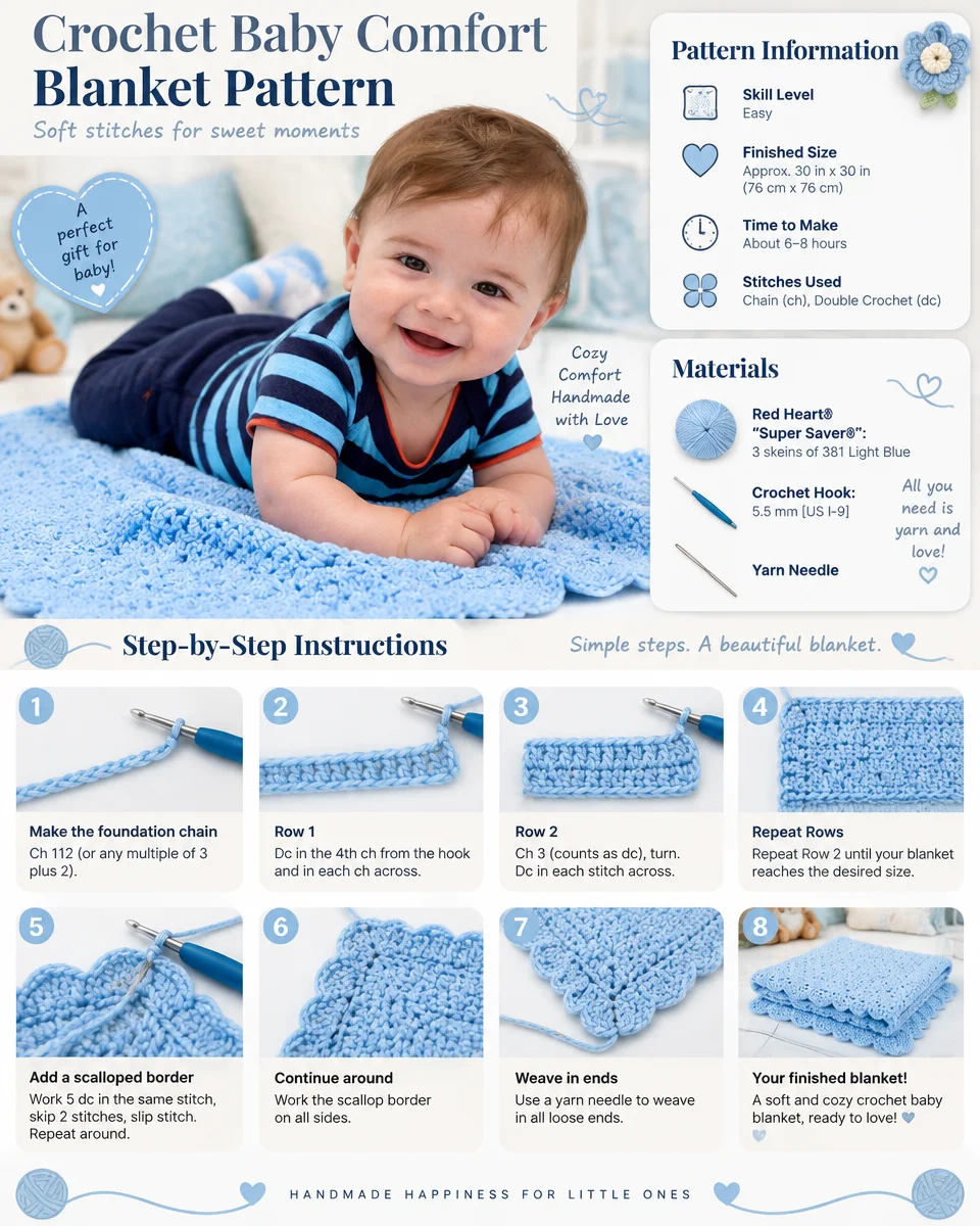 Cozy Crochet Baby Blanket Pattern