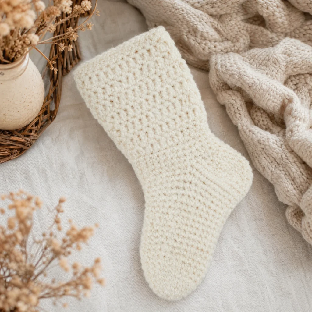 Crochet slouchy socks pattern for cozy at-home comfort