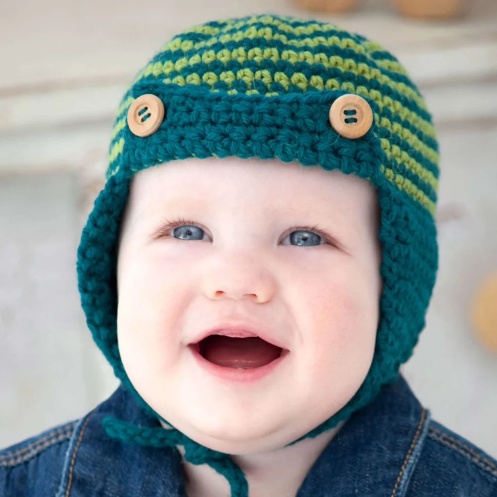 Crochet baby Sherlock hat pattern - cute design for infants