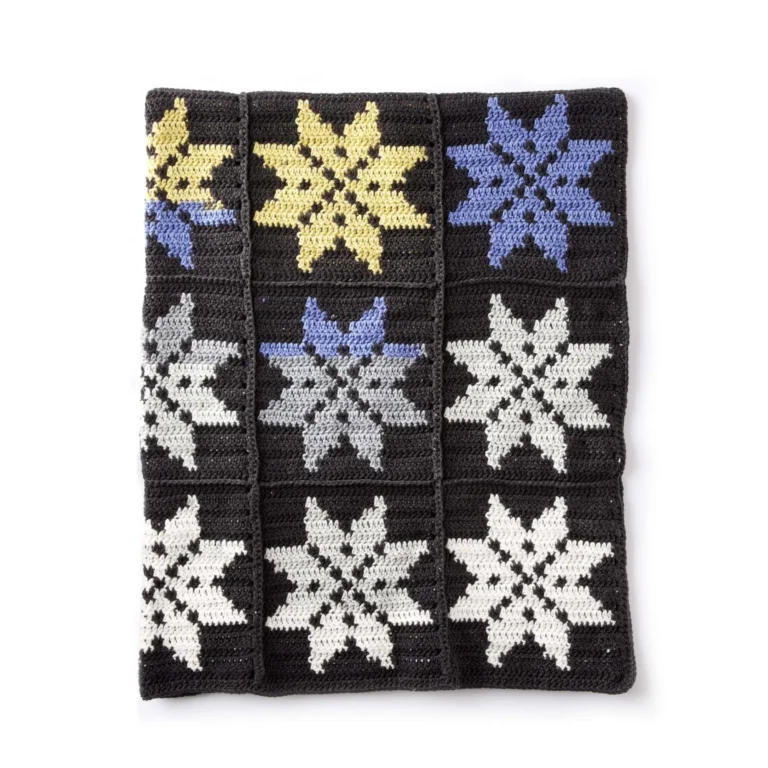 Beautifully crafted Crochet Snowflake Blanket Pattern showcasing intricate designs.