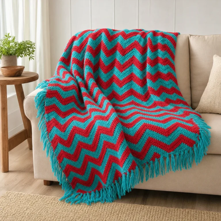 Deck the Halls crochet Christmas blanket pattern for festive decor