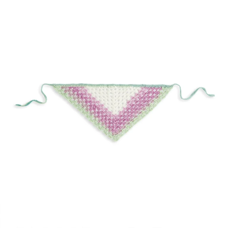 DIY crochet hair bandana tutorial showing steps to create a stylish accessory.