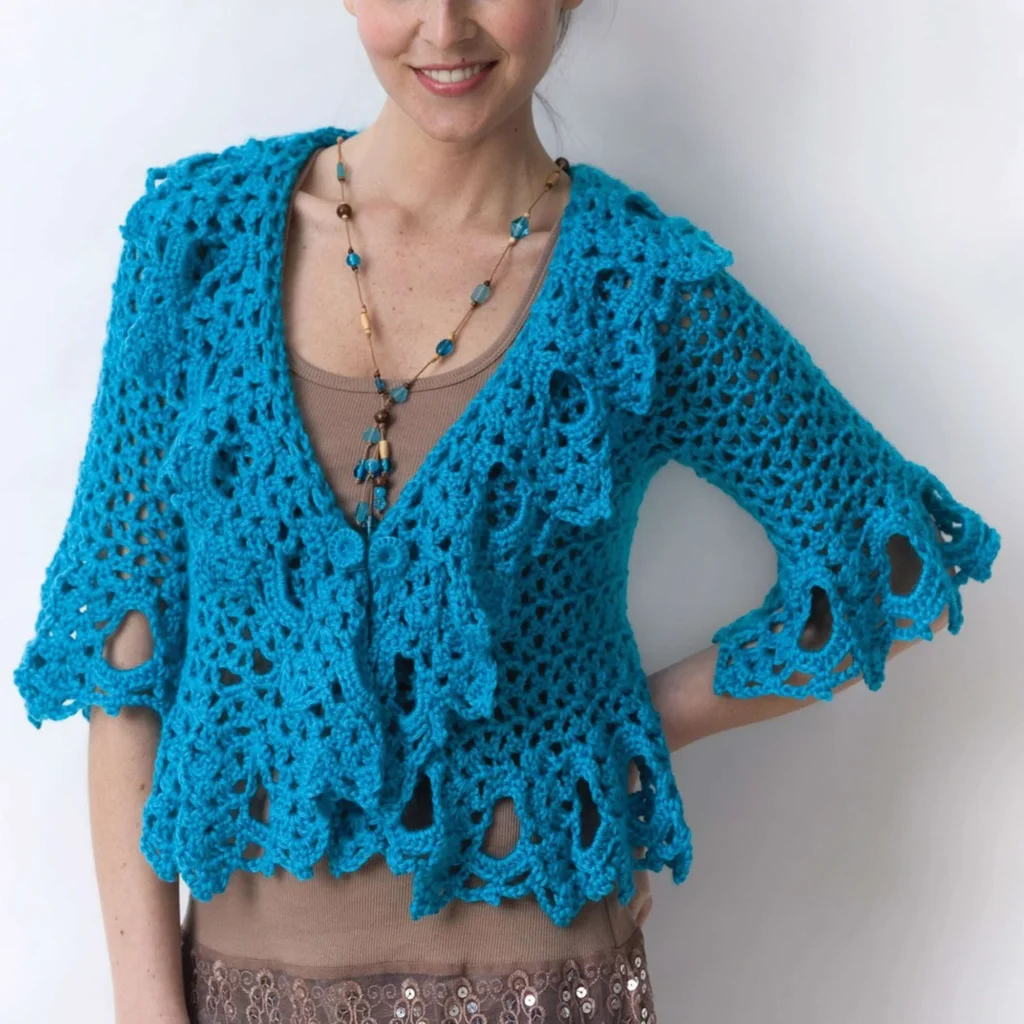 Beginner-friendly crochet lacy jacket pattern tutorial