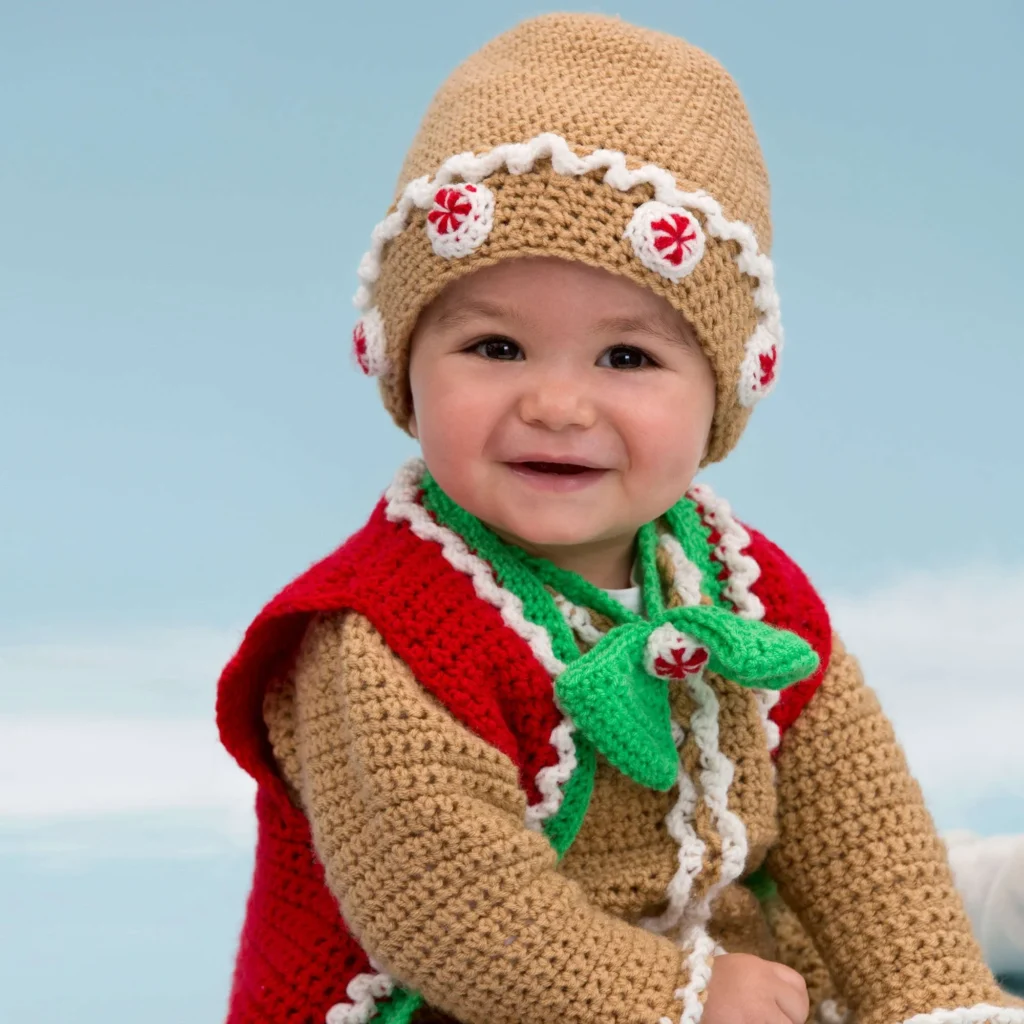 Adorable Gingerbread Baby crochet patterns for festive holiday decor.