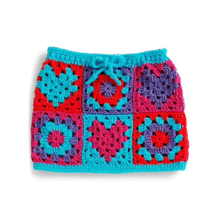 Stylish girls' crochet granny skirt pattern for summer