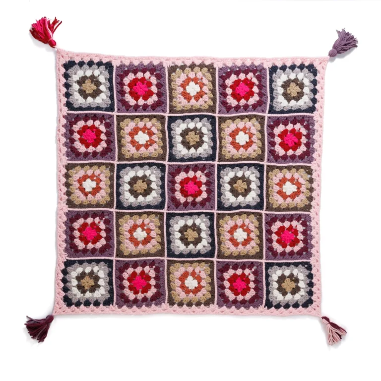 Cozy Go-Go Granny crochet blanket pattern featuring vibrant colors and textures.