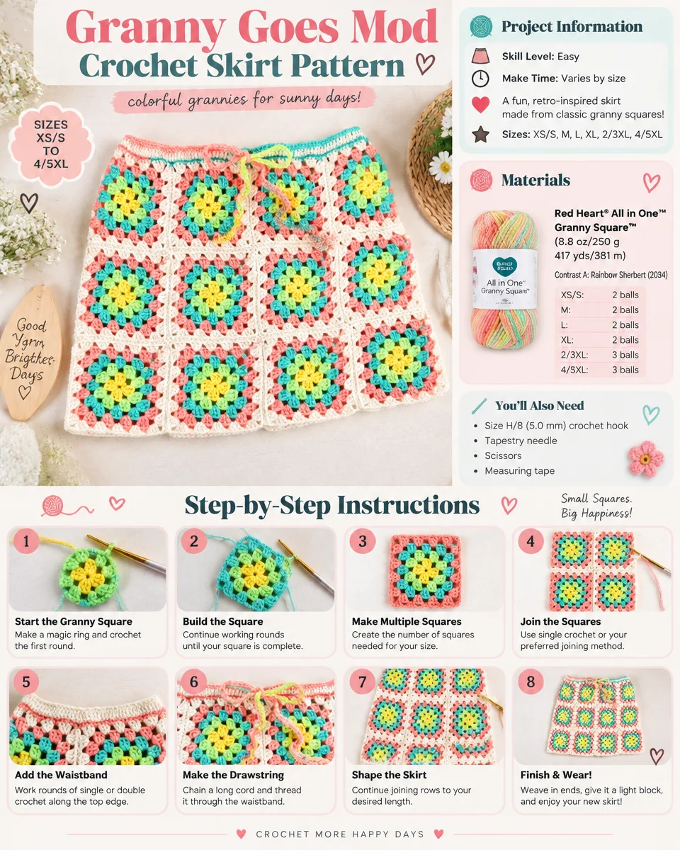 Granny Goes Mod: Crochet Skirt Pattern