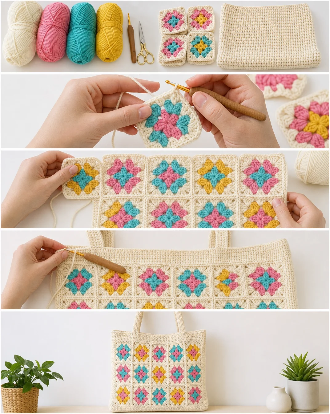 Granny Squares Galore Crochet Bag