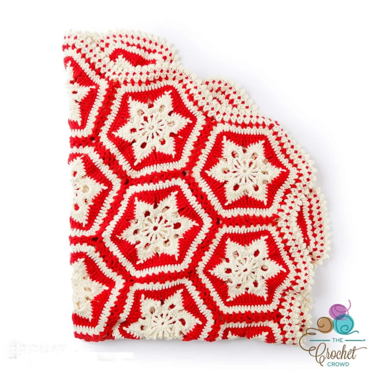 Nordic Snowflake Crochet Afghan pattern with intricate snowflake designs