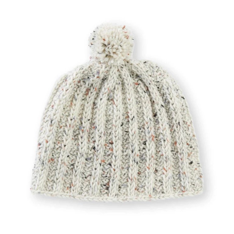 Ribbed Tunisian Crochet Hat pattern showcasing beautiful texture and design.